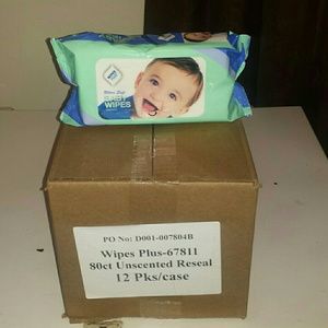 1 case 12 packs of 80 count wipes